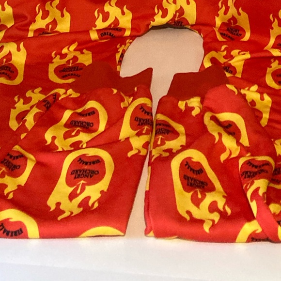 Angry Orchard x Fireball Size Mens Women's M/L One Piece Union Suit Onesie Hood - Picture 8 of 10